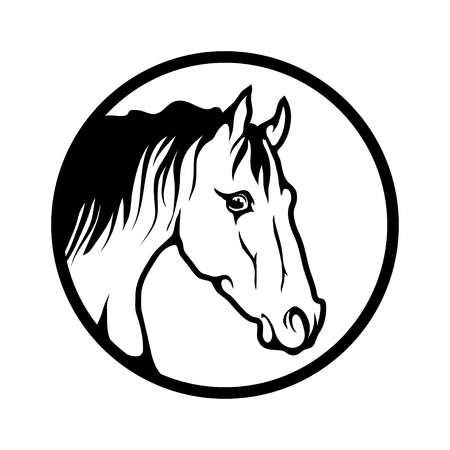 horse logo template vector illustrationのイラスト素材