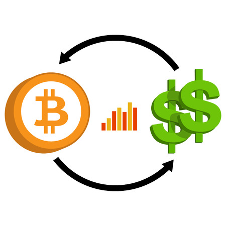 Bitcoin Crypto Currency. Computer money. Vector graphics to designのイラスト素材