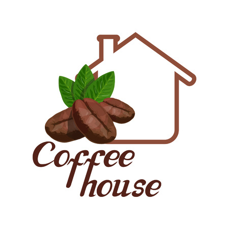 coffee house logo, coffee cup design template, coffee shop emblem, hot drink emblem, vector graphics to designのイラスト素材