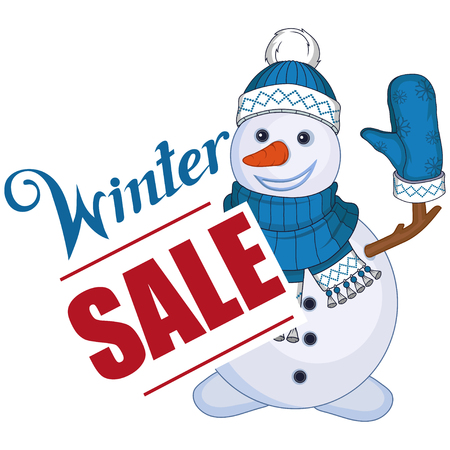 Big winter sale banner, with new year or christmas design elements. Christmas shopping. New Year's holiday. Winter sale poster. Christmas celebration. Winter sale for holidays.のイラスト素材