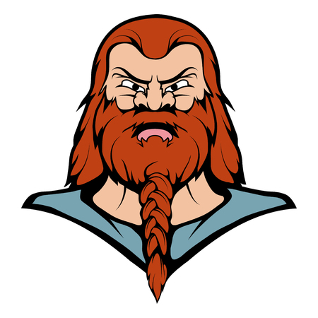 Viking Mascot Graphic, viking head suitable as team mascot, vector graphic to designのイラスト素材
