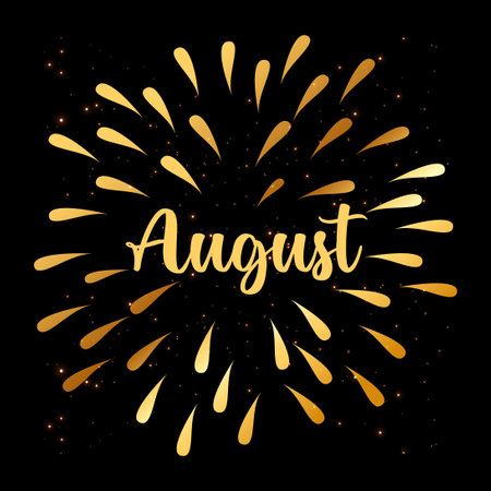 Hello august. welcome august vector illustrations. summer vector.のイラスト素材