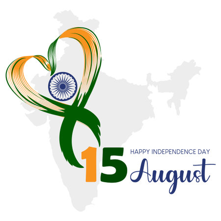 India independence day. 15th august india independence day. Happy independence day india vector...