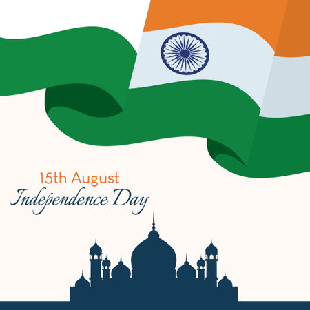 India independence day. 15th august india independence day. Happy independence day india vector illustrationのイラスト素材