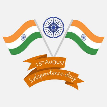 India independence day. 15th august india independence day. Happy independence day india vector illustrationのイラスト素材