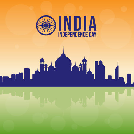 India independence day. 15th august india independence day. Happy independence day india vector illustrationのイラスト素材