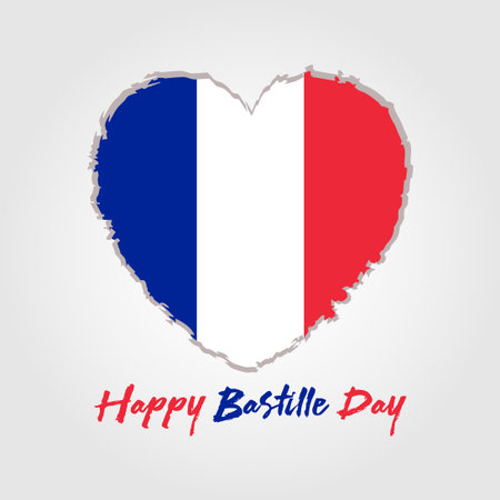 Happy bastille day. national france day vector illustration.のイラスト素材