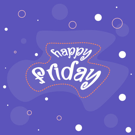 Hello Friday custom text illustration. Design for T-shirt, Bag, For Poster, Invitation, Cardのイラスト素材