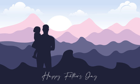Happy Father's Day. Vector illustration. For greetings card, banner or t-shirt.のイラスト素材