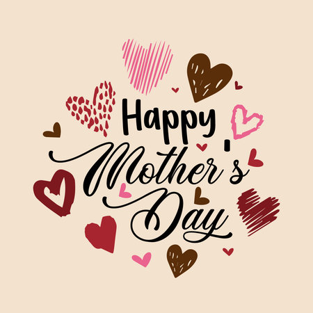 Happy mother's day for logo, label, print, poster, banner or invitation.のイラスト素材