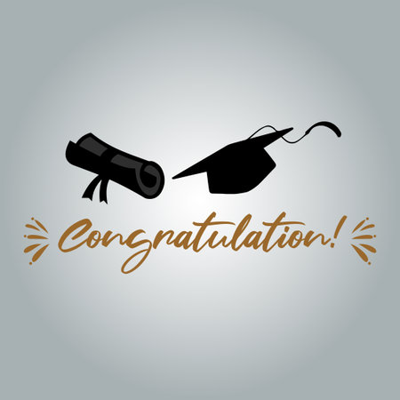 Graduation vector. Congratulation graduation vector.のイラスト素材