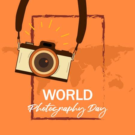World Photography Day vector illustration.のイラスト素材