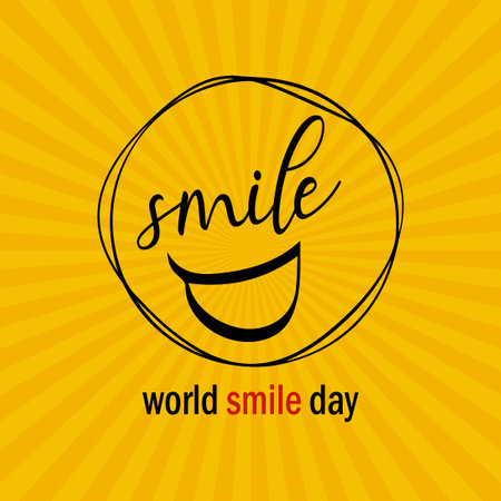 world smile day vector illustration. happy world smile day vector.のイラスト素材