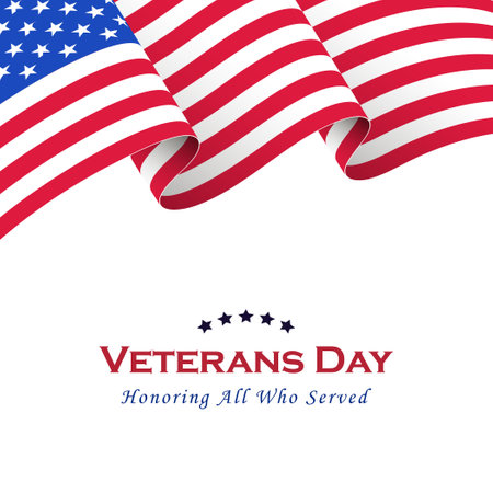 Veteran's day vector. Honoring all who served vector.のイラスト素材