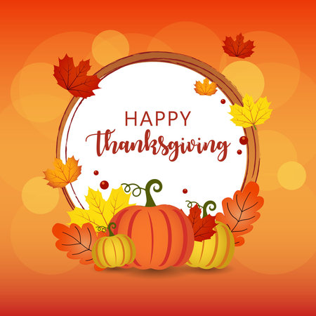 Happy thanksgiving vector illustrationのイラスト素材
