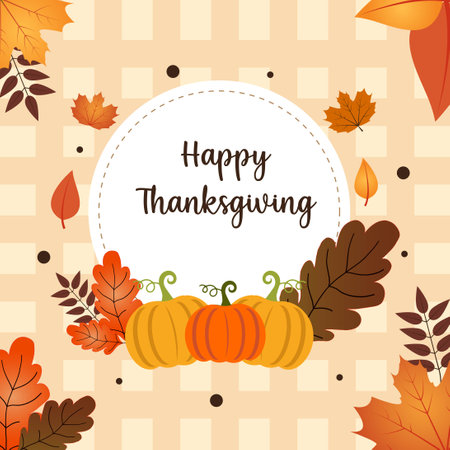 Happy thanksgiving vector illustrationのイラスト素材