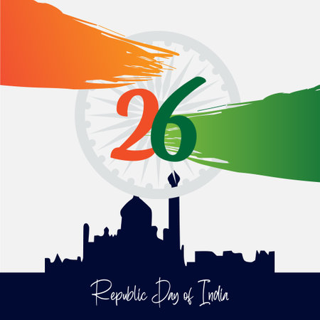 India Republic Day vector illustration. Happy India Republic Day vector.のイラスト素材