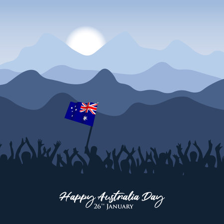 Happy National Day Australia. Australia Day vector illustration.のイラスト素材