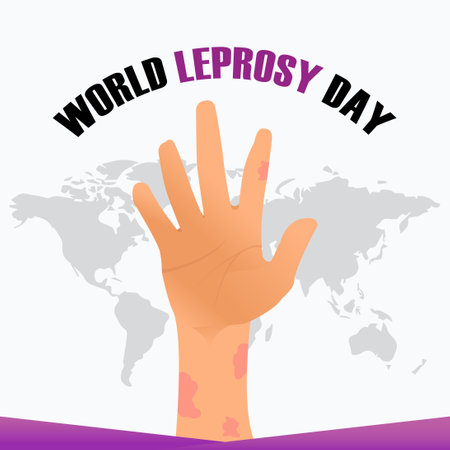 World Leprosy Day vector illustration. World Leprosy day with hand vector.のイラスト素材
