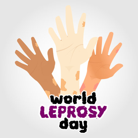 World Leprosy Day vector illustration. World Leprosy day with hand vector.のイラスト素材