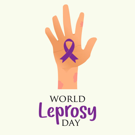 World Leprosy Day vector illustration. World Leprosy day with hand vector.のイラスト素材