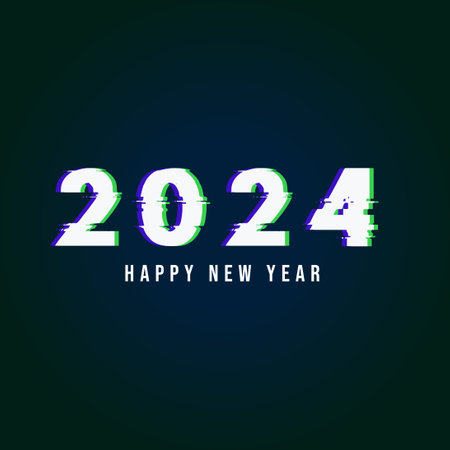 Happy New Year 2024. New year's eve. Happy new year vector suitable for banner, greetings card. New Year party vector.のイラスト素材