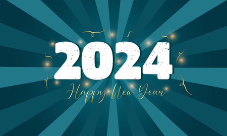Happy New Year 2024. New year's eve. Happy new year vector suitable for banner, greetings card. New Year party vector.のイラスト素材