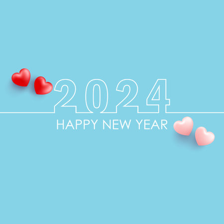 Happy New Year 2024. New Year. 2024 new year vector.のイラスト素材