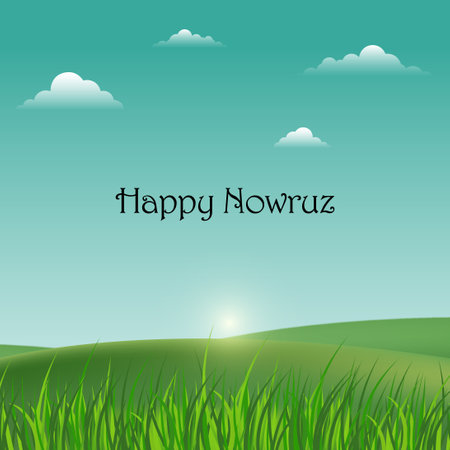 Happy Nowruz vector. Nowruz  is the Iranian or Persian New Year.のイラスト素材