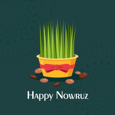 Happy Nowruz vector. Nowruz  is the Iranian or Persian New Year.のイラスト素材