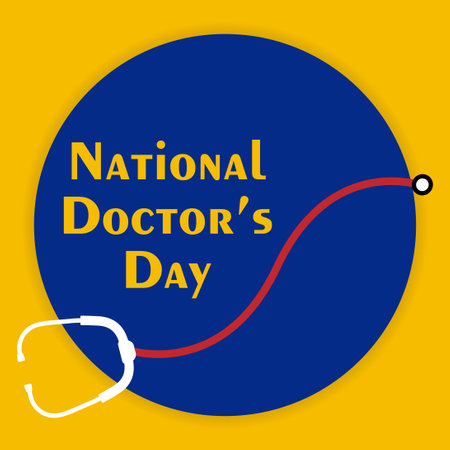 National doctors day. World doctors day template. National Doctor's Day vector.のイラスト素材
