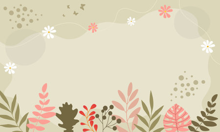 Spring background with beautiful flower. Spring Wallpaper vector. Spring season vector.のイラスト素材