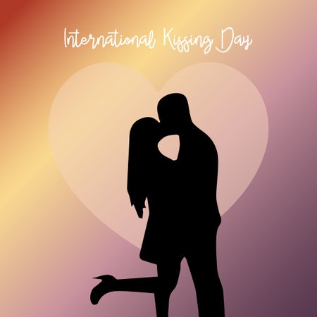 International kissing day vector. Kissing day vector. Happy kissing day. World kissing day.のイラスト素材