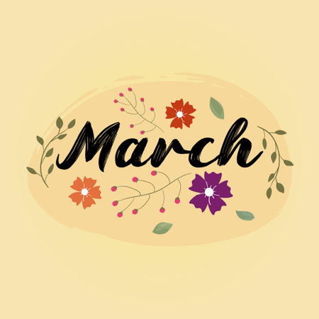 Hello March vector. Welcome march vector. March background vector.のイラスト素材