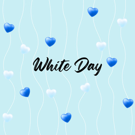 Happy white day vector. White day celebration vector. white day greeting card. valentine day.のイラスト素材