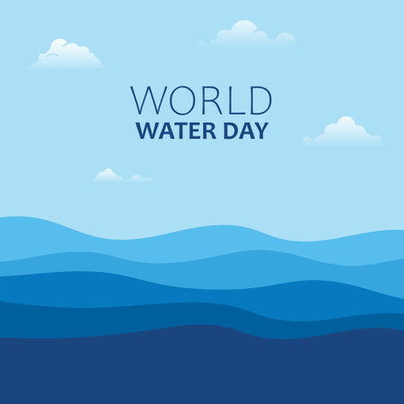 World water day. water day vector.  World Water Day Blue Background Vector.のイラスト素材