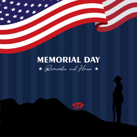 Memorial Day Background. Happy Memorial Day. National American Holiday. US Memorial Day vector.のイラスト素材