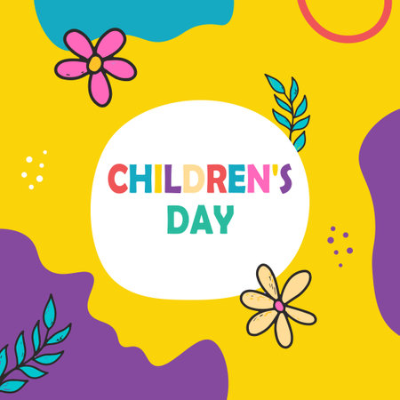 Children's Day vector. Universal children's day. Happy children's day.のイラスト素材