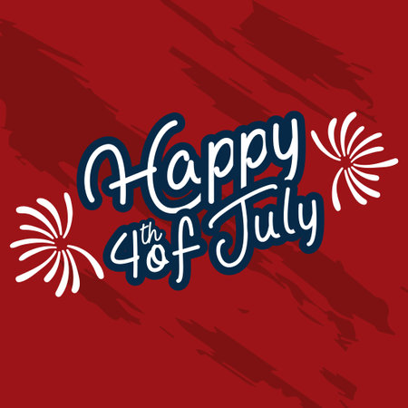 Happy fourth of july. 4th of july vector. US Independence Day vector.のイラスト素材