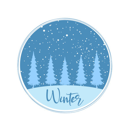 Hello winter vector. Welcome winter vector. Winter vector background.のイラスト素材
