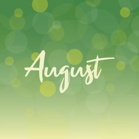 Hello August. Welcome august vector. August with summer vibes vector.のイラスト素材