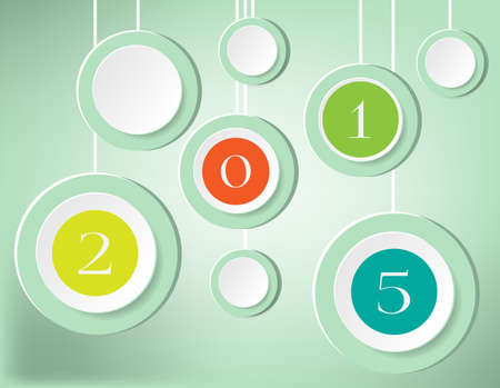 Card - New Year 2015 on bright backgroundのイラスト素材