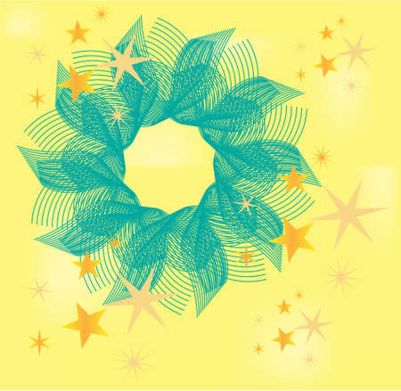 Blue and yellow, abstract background with starsのイラスト素材