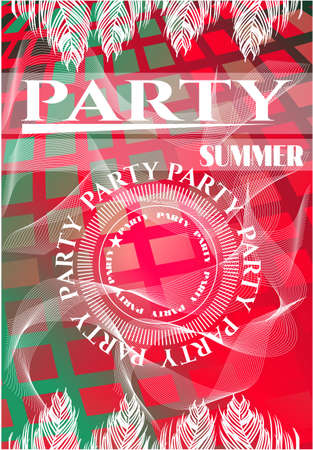 Abstract, colorful summer background with lights, textのイラスト素材