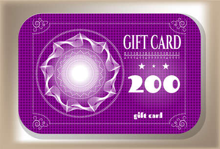 Violet gift card with text and huge sunのイラスト素材