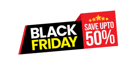 Black Friday sale banner template design, vector illustration. Black Friday special offer.