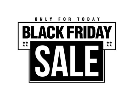 Black Friday Sale banner design template. Black Friday special offer. Vector illustration.のイラスト素材