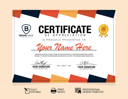 Certificate template, Diploma layout, Diploma design, vector illustrationのイラスト素材