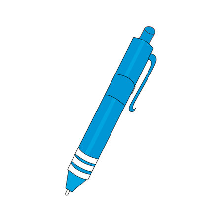 Pen icon. Stationery office supply and school theme. Isolated design. Vector illustrationのイラスト素材