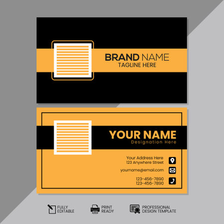 Modern Creative and Clean Business Card Template. Vector Illustration. EPS10のイラスト素材